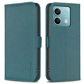 Klapkové puzdro pre Xiaomi Redmi Note 13 5G, BINFEN Wallet, zelený