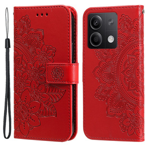 Klapkové puzdro pre Xiaomi Redmi Note 13 5G, Mandala, červené