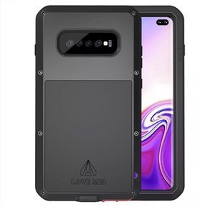 Love Mei Obal na mobil pre Samsung Galaxy S10 Plus, armored with glass, čierne