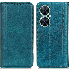 Obal na mobil pre Huawei Nova 11i, Wallet Litchi Leather, zelený