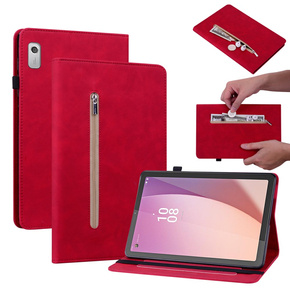 Obal na mobil pre Lenovo Tab M9, Wallet Pen Slot, červené