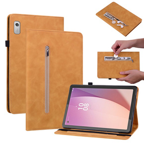 Obal na mobil pre Lenovo Tab M9, Wallet Pen Slot, žlté