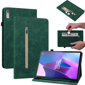 Obal na mobil pre Lenovo Tab P11 Gen 2, Wallet Pen Slot, zelený