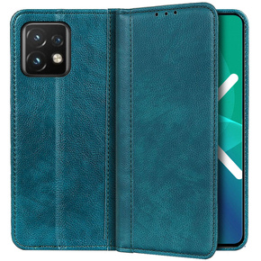 Obal na mobil pre Motorola Edge 40 Pro 5G, Wallet Litchi Leather, zelený