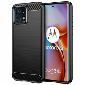 Obal na mobil pre Motorola Edge 40 Pro, Carbon, čierne