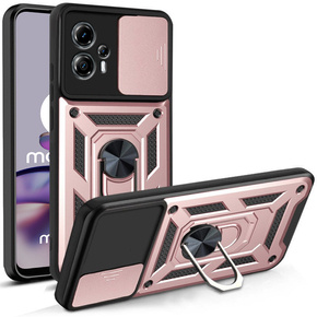 Obal na mobil pre Motorola Moto G13 / G23, CamShield Slide, ružové rose gold