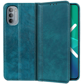 Obal na mobil pre Motorola Moto G31 / G41, Wallet Litchi Leather, zelený
