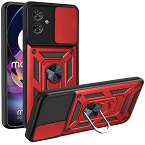 Obal na mobil pre Motorola Moto G54 5G, CamShield Slide, červené
