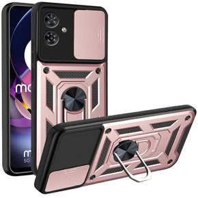 Obal na mobil pre Motorola Moto G54 5G, CamShield Slide, ružové rose gold