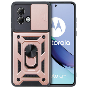 Obal na mobil pre Motorola Moto G84 5G, CamShield Slide, ružové rose gold