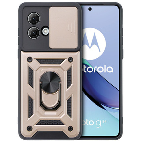 Obal na mobil pre Motorola Moto G84 5G, CamShield Slide, zlaté