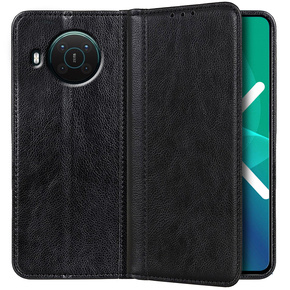 Obal na mobil pre Nokia X10 / X20, Wallet Litchi Leather, čierne