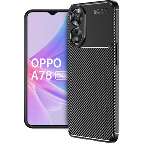 Obal na mobil pre Oppo A78 5G, Carbon Gel, čierne