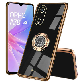 Obal na mobil pre Oppo A78 5G, Electro Ring, čierne