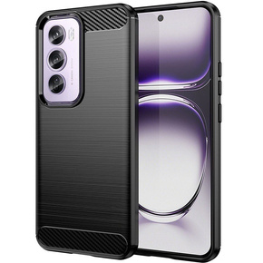 Obal na mobil pre Oppo Reno 12 Pro, Carbon, čierne