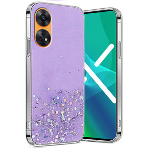 Obal na mobil pre Oppo Reno8 T, Glittery, fialové