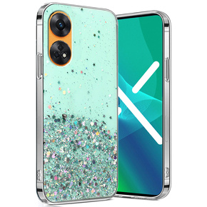 Obal na mobil pre Oppo Reno8 T, Glittery, zelený