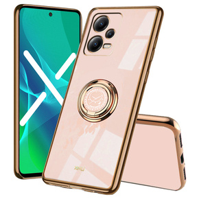 Obal na mobil pre POCO X5 Pro 5G, Electro Ring, ružové rose gold