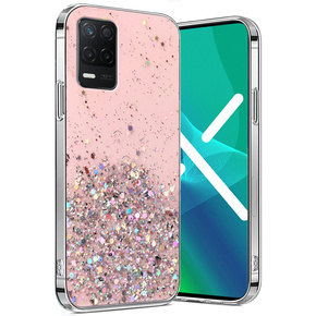 Obal na mobil pre Realme 8 5G, Glittery, ružové