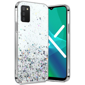 Obal na mobil pre Samsung Galaxy A03s, Glittery, priehľadné