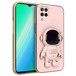Obal na mobil pre Samsung Galaxy A12 / M12 / A12 2021, Astronaut, ružové rose gold