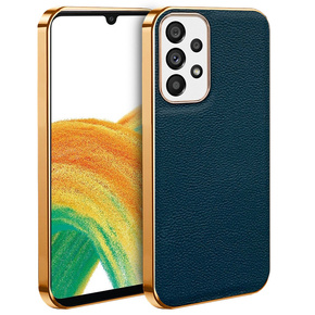 Obal na mobil pre Samsung Galaxy A33 5G, Cowhide Leather, zelený