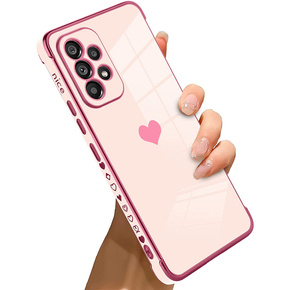Obal na mobil pre Samsung Galaxy A52/A52S, Electro heart, ružové rose gold