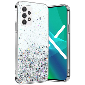 Obal na mobil pre Samsung Galaxy A53 5G, Glittery, priehľadné