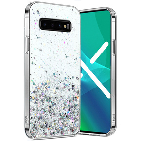 Obal na mobil pre Samsung Galaxy S10 5G, Glittery, priehľadné