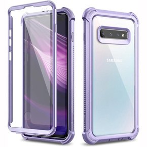 Obal na mobil pre Samsung Galaxy S10 Plus, Dexnor Full Body Rugged, transparentné / fialové