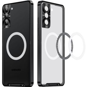 Obal na mobil pre Samsung Galaxy S21+ Plus, CamShield MagSafe, transparentné / čierne