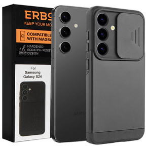 Obal na mobil pre Samsung Galaxy S24, ERBORD CamProtect Slide Camera, čierne