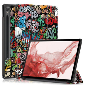 Obal na mobil pre Samsung Galaxy Tab S9, Smartcase Hybrid Pen Slot, graffiti