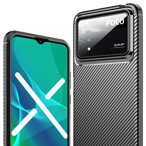 Obal na mobil pre Xiaomi Poco X4 Pro 5G, Carbon Gel, čierne