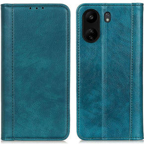 Obal na mobil pre Xiaomi Redmi 13C / Poco C65, Wallet Litchi Leather, zelený