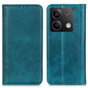 Obal na mobil pre Xiaomi Redmi Note 13 5G, Wallet Litchi Leather, zelený