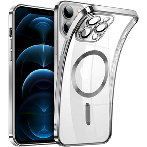 Obal na mobil pre iPhone 12 Pro, MagSafe Hybrid, strieborné