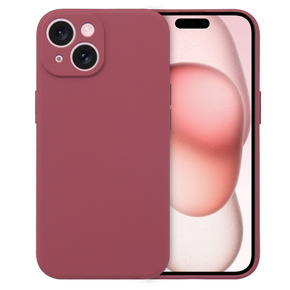 Obal na mobil pre iPhone 15 Plus, Silicone Lite, červené