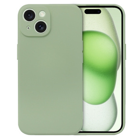 Obal na mobil pre iPhone 15 Plus, Silicone Lite, zelený