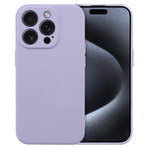 Obal na mobil pre iPhone 15 Pro Max, Silicone Lite, fialové