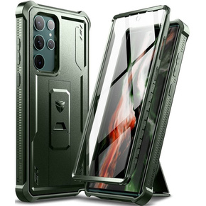 Obrnené puzdro pre Samsung Galaxy S22 Ultra, Dexnor Full Body, zelený