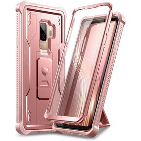 Obrnené puzdro pre Samsung Galaxy S9 Plus, Dexnor Full Body, ružové rose gold