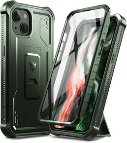 Obrnené puzdro pre iPhone 13 / 14, Dexnor Full Body, zelený
