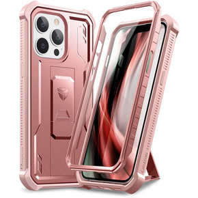 Obrnené puzdro pre iPhone 13 Pro, Dexnor Full Body, ružové rose gold