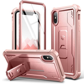 Obrnené puzdro pre iPhone XS Max, Dexnor Full Body, ružové