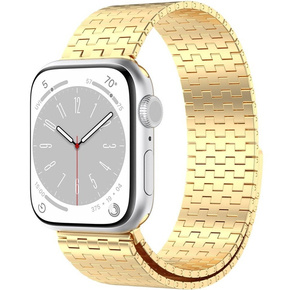 Oceľový náramok pre Apple Watch 1/2/3/4/5/6/7/8/SE/ULTRA 42/44/45/49 MM - zlatý