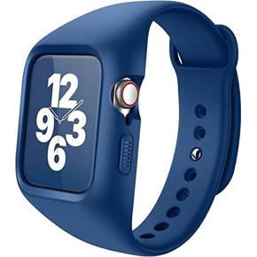 Opasok + puzdro Suritch pre Apple Watch 4/5/6/7/8/SE 44/45mm, modrý