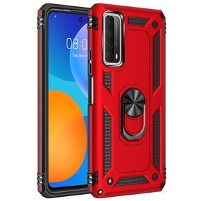 Pancierované obal na mobil pre Huawei P Smart 2021, Nox Case Ring, červené