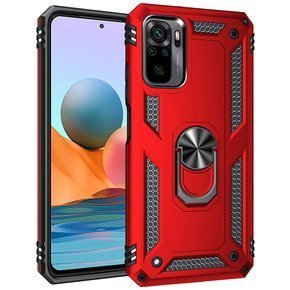 Pancierované obal na mobil pre Xiaomi Redmi Note 10 / 10S, Nox Case Ring, červené