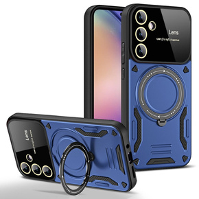 Pancierované puzdro pre Samsung Galaxy A55 5G, Magnetic Ring, modré